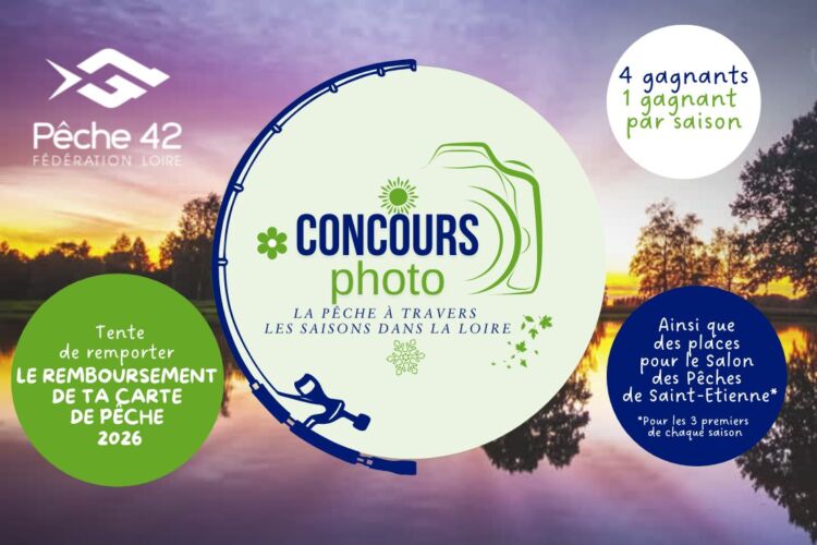 logo et photo concours photo la peche a travers les saisons dans la Loire