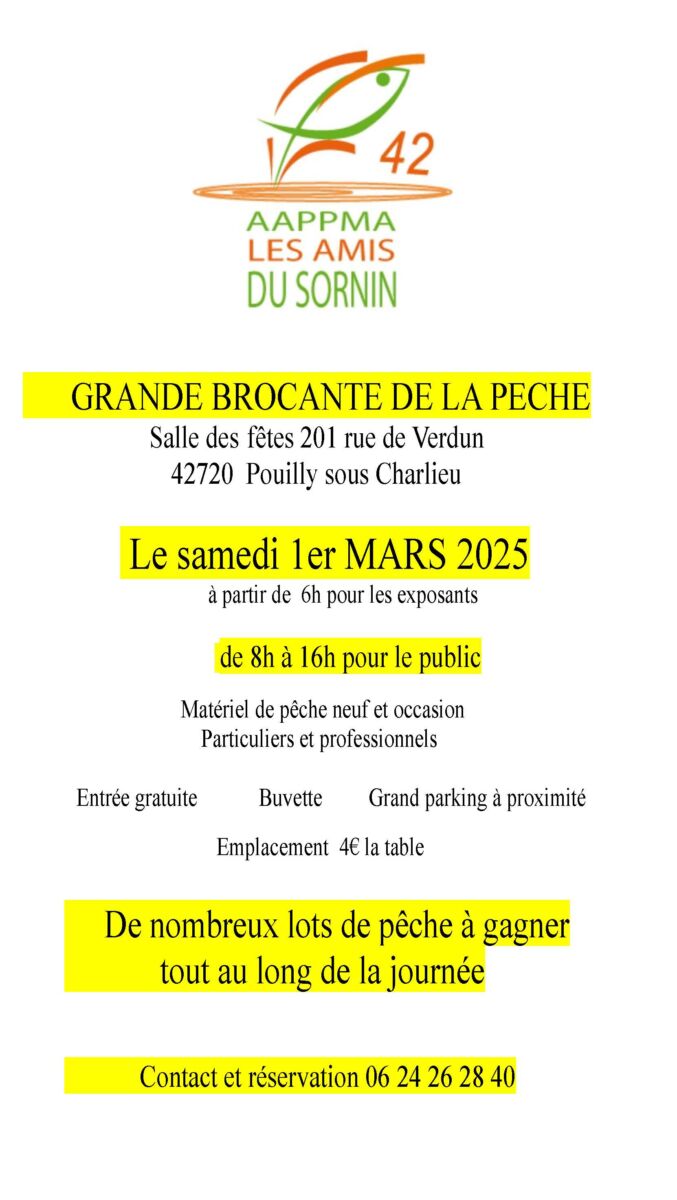 affiche brocante les amis du sornin 1er mars