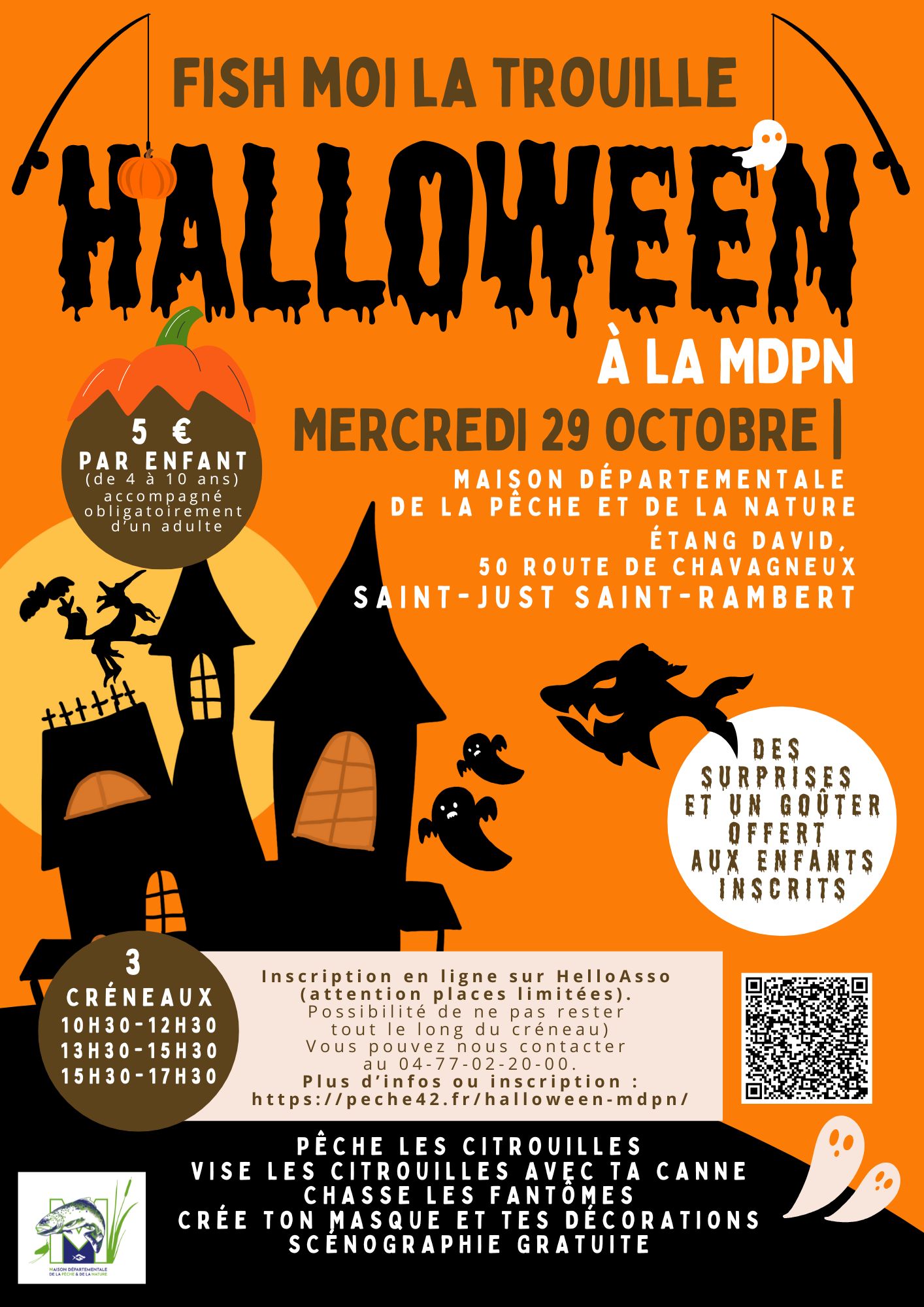 affiche halloween noir orange