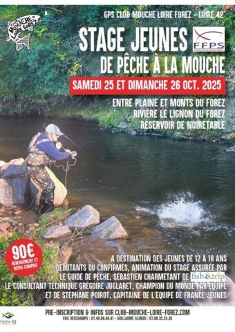 affiche stage jeunes peche à la mouche club mouche loire forez